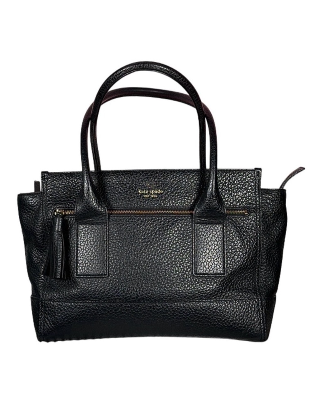 KATE SPADE NEW YORK designer iconic large pebbled leather bag gorgeous like new
